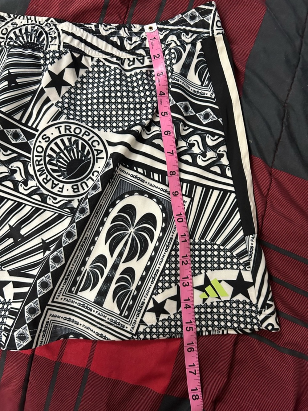 FARM Rio x ADIDAS Black & White Graphic Circle Skirt - Picture 13 of 14